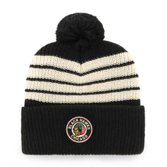 Chicago Blackhawks '47 Old Time Hockey Barn Cuffed Knit Hat with Pom
