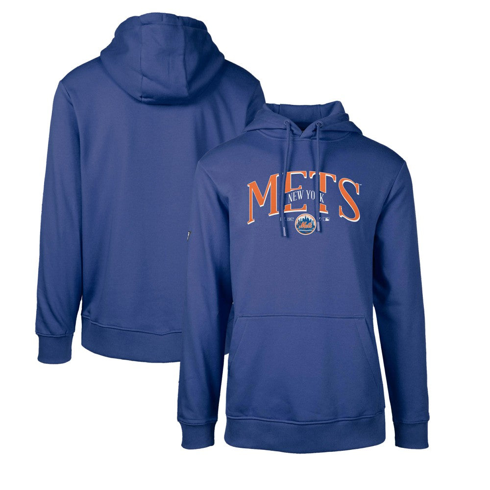 New York Mets Levelwear Cooperstown Collection Podium Retro Spellout Pullover Hoodie - Royal
