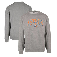 Houston Astros Levelwear Zane Cooperstown Collection Retro Spellout Pullover Sweatshirt - Gray