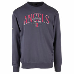 Los Angeles Angels Levelwear Zane Cooperstown Collection Retro Spellout Pullover Sweatshirt - Navy