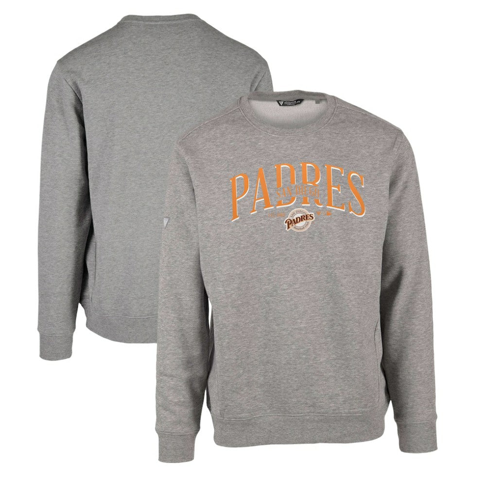 San Diego Padres Levelwear Zane Cooperstown Collection Retro Spellout Pullover Sweatshirt - Gray