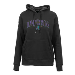 Arizona Diamondbacks Levelwear Women's Adorn Cooperstown Collection Retro Spellout Pullover Hoodie - Black