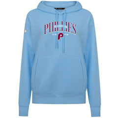 Philadelphia Phillies Levelwear Women's Adorn Cooperstown Collection Retro Spellout Pullover Hoodie - Blue