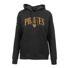 Pittsburgh Pirates Levelwear Women's Adorn Cooperstown Collection Retro Spellout Pullover Hoodie - Black