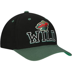 Minnesota Wild Mitchell & Ness Backside Script 2-Tone Pro Crown Adjustable Hat