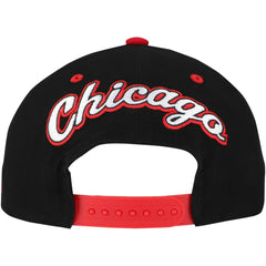 Chicago Blackhawks Mitchell & Ness Backside Script Two-Tone Pro Crown Adjustable Hat