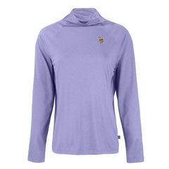 NFL Minnesota Vikings Cutter & Buck Women's Coastline Epic Comfort Eco Recycled Funnel Neck Raglan Pullover Sweatshirt