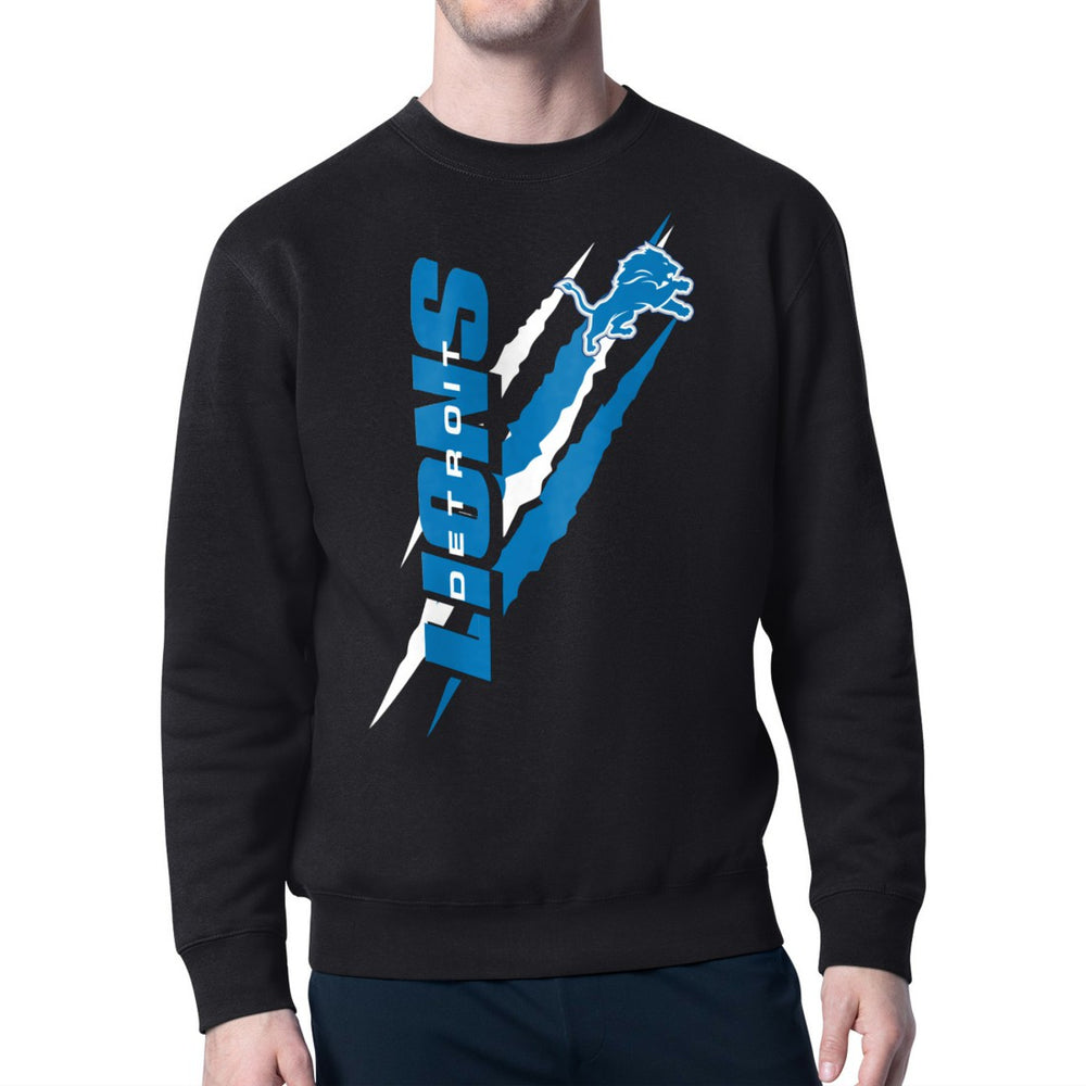 NFL Detroit Lions Starter Color Scratch Team Graphic Fleece Pullover Sweatshirt