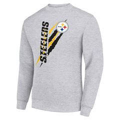 NFL Pittsburgh Steelers Starter Color Scratch Team Graphic Fleece Pullover Sweatshirt