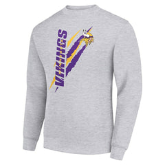 NFL Minnesota Vikings Starter Color Scratch Team Graphic Fleece Pullover Sweatshirt