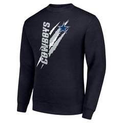 NFL Dallas Cowboys Starter Color Scratch Team Graphic Fleece Pullover Sweatshirt