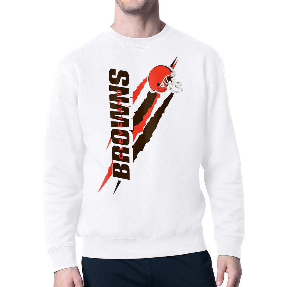 NFL Cleveland Browns Starter Color Scratch Team Graphic Fleece Pullover Sweatshirt