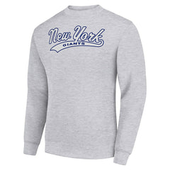 NFL New York Giants Starter Tailsweep Team Graphic Tri-Blend Fleece Pullover Sweatshirt