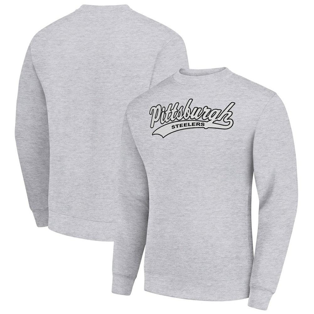 NFL Pittsburgh Steelers Starter Tailsweep Team Graphic Tri-Blend Fleece Pullover Sweatshirt