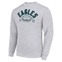 NFL Philadelphia Eagles Starter Half Ball Team Graphic Tri-Blend Fleece Pullover Sweatshirt