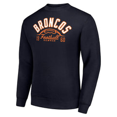 NFL Denver Broncos Starter Half Ball Team Graphic Tri-Blend Fleece Pullover Sweatshirt
