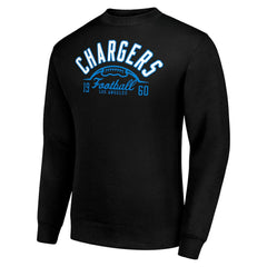 NFL Los Angeles Chargers Starter Half Ball Team Graphic Tri-Blend Fleece Pullover Sweatshirt