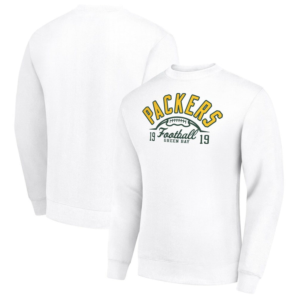 NFL Green Bay Packers Starter Half Ball Team Graphic Tri-Blend Fleece Pullover Sweatshirt