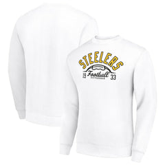 NFL Pittsburgh Steelers Starter Half Ball Team Graphic Tri-Blend Fleece Pullover Sweatshirt