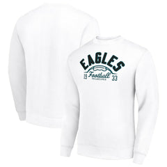 NFL Philadelphia Eagles Starter Half Ball Team Graphic Tri-Blend Fleece Pullover Sweatshirt
