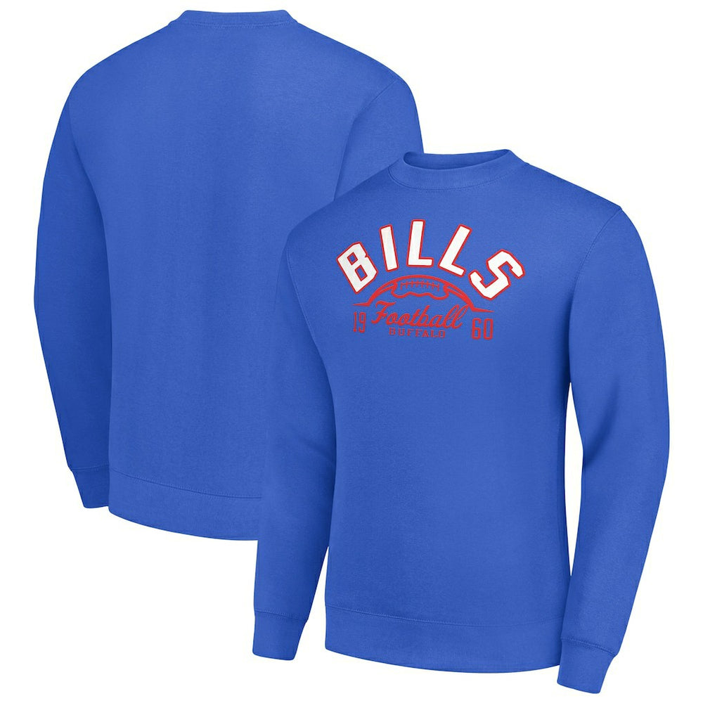 NFL Buffalo Bills Starter Half Ball Team Graphic Tri-Blend Fleece Pullover Sweatshirt