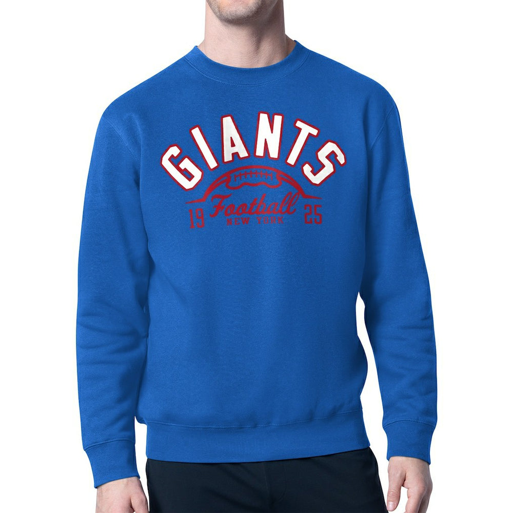 NFL New York Giants Starter Half Ball Team Graphic Fleece Pullover Sweatshirt