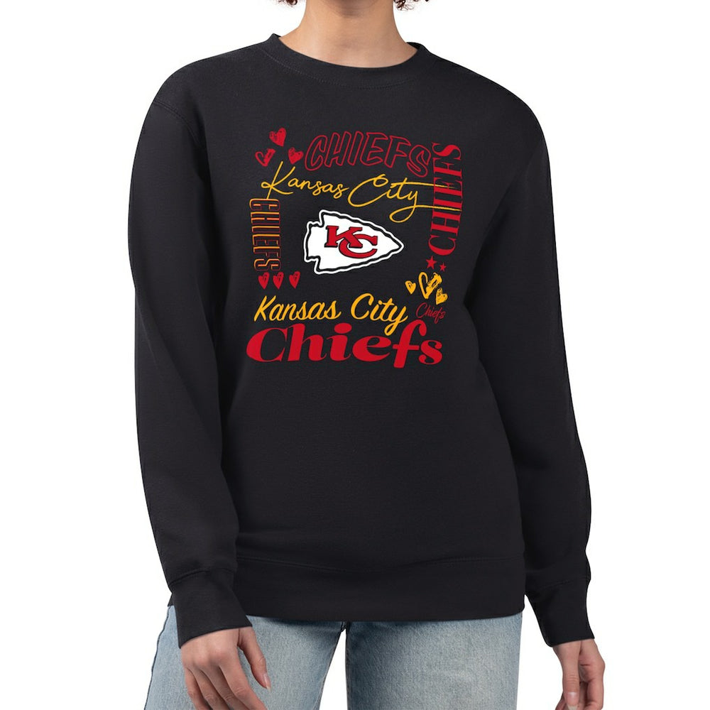 NFL Kansas City Chiefs G-III 4Her by Carl Banks Women's Collage Graphic Fleece Pullover Sweatshirt