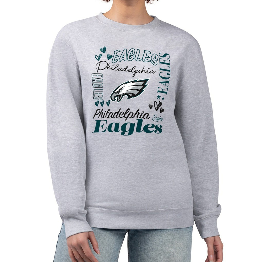 NFL Philadelphia Eagles G-III 4Her by Carl Banks Women's Collage Graphic Fleece Pullover Sweatshirt