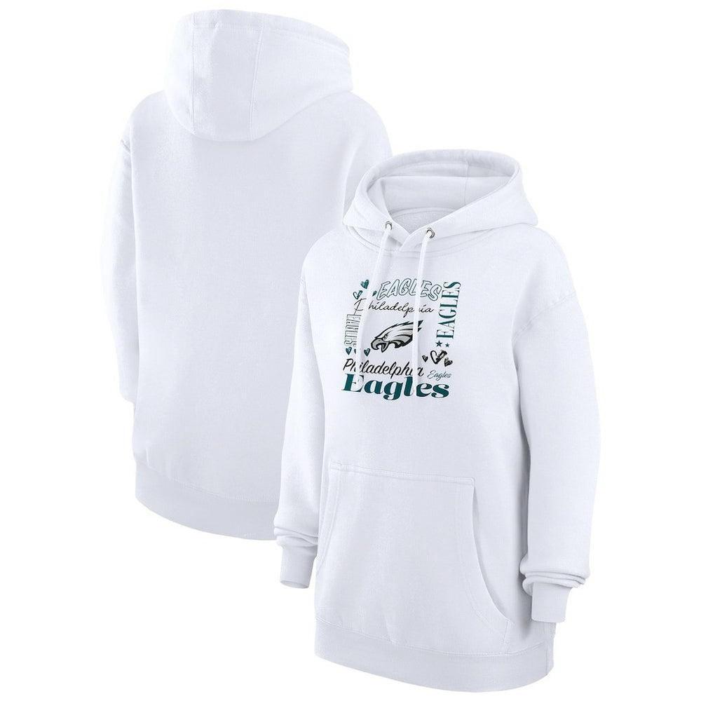 NFL Philadelphia Eagles G-III 4Her by Carl Banks Women's Collage Graphic Fleece Pullover Hoodie
