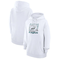 NFL Philadelphia Eagles G-III 4Her by Carl Banks Women's Collage Graphic Fleece Pullover Hoodie