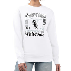 Chicago White Sox G-III 4Her by Carl Banks Women's Collage Team Graphic Fleece Pullover Hoodie - White
