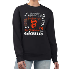 San Francisco Giants G-III 4Her by Carl Banks Women's Collage Team Graphic Fleece Pullover Hoodie - Black