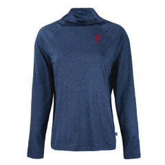 Philadelphia Phillies Cutter & Buck Women's Coastline Epic Comfort Eco Recycled Funnel Neck Raglan Pullover Top - Navy