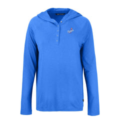 Los Angeles Dodgers Cutter & Buck Women's Cooperstown Collection Coastline Epic Comfort Eco Recycled Hoodie Raglan Long Sleeve T-Shirt - Royal