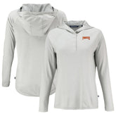Pittsburgh Pirates Cutter & Buck Women's Cooperstown Collection Coastline Epic Comfort Eco Recycled Hoodie Raglan Long Sleeve T-Shirt - Gray