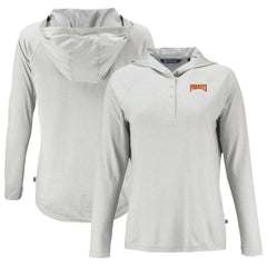 Pittsburgh Pirates Cutter & Buck Women's Cooperstown Collection Coastline Epic Comfort Eco Recycled Hoodie Raglan Long Sleeve T-Shirt - Gray