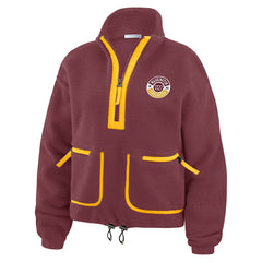 NFL Washington Commanders WEAR by Erin Andrews Women's Polar Fleece Half-Zip Jacket