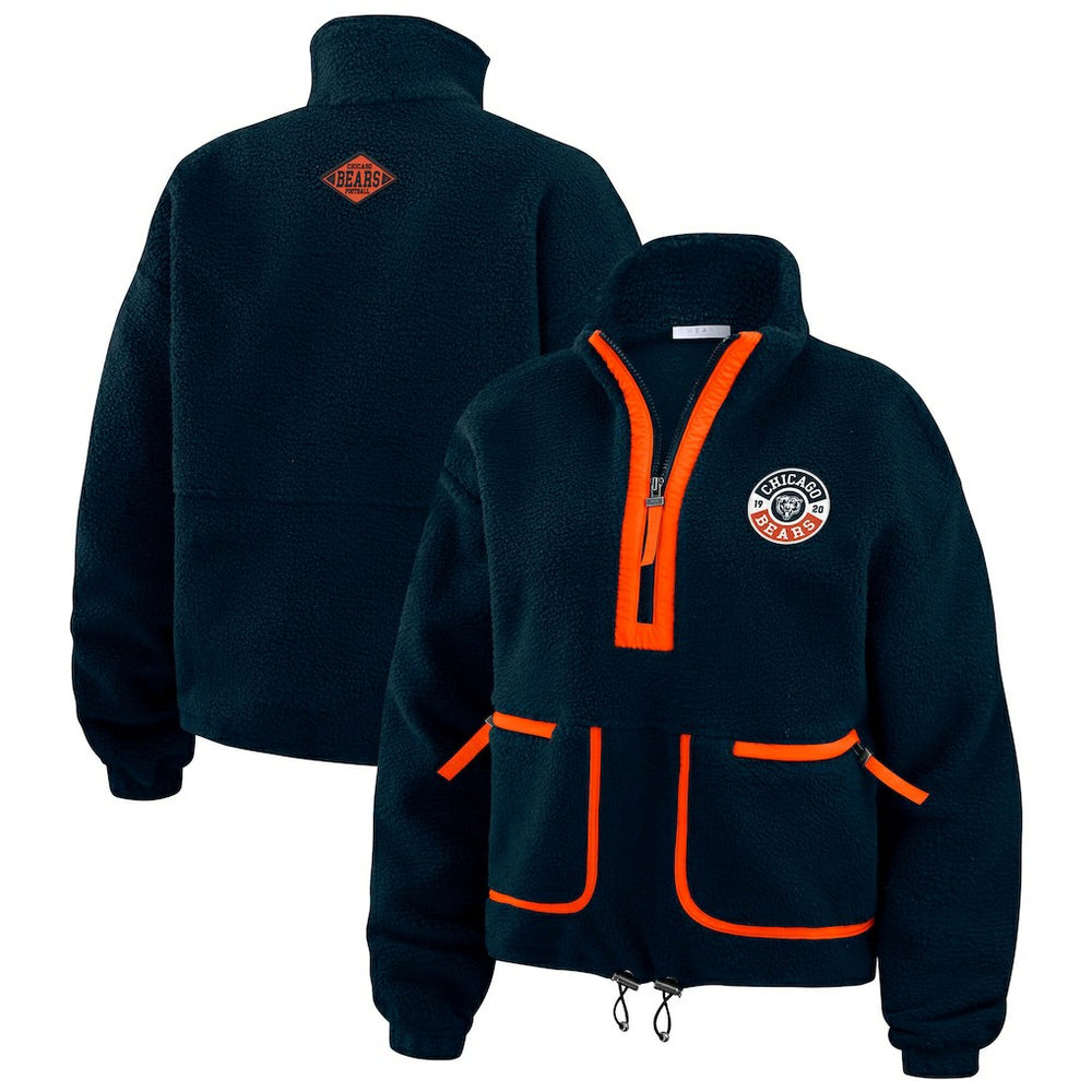 NFL Chicago Bears WEAR by Erin Andrews Women's Polar Fleece Half-Zip Jacket