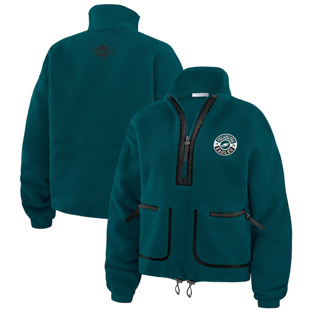 NFL Philadelphia Eagles WEAR by Erin Andrews Women's Polar Fleece Half-Zip Jacket