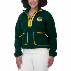 NFL Green Bay Packers WEAR by Erin Andrews Women's Polar Fleece Half-Zip Jacket