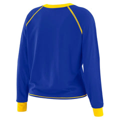 NFL Los Angeles Rams WEAR by Erin Andrews Women's Tie-Front Long Sleeve Top