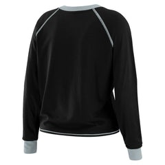 NFL Las Vegas Raiders WEAR by Erin Andrews Women's Tie-Front Long Sleeve Top
