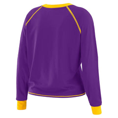 NFL Minnesota Vikings WEAR by Erin Andrews Women's Tie-Front Long Sleeve Top