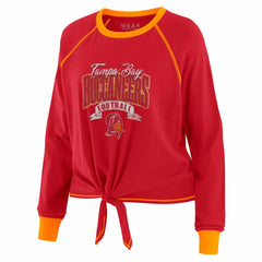 NFL Tampa Bay Buccaneers WEAR by Erin Andrews Women's Tie-Front Long Sleeve Top