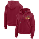 NFL Washington Commanders WEAR by Erin Andrews Women's Waffle Hoodie Pullover Top