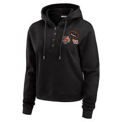 NFL Cincinnati Bengals WEAR by Erin Andrews Women's Waffle Hoodie Pullover Top