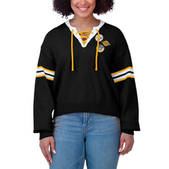 NFL Pittsburgh Steelers WEAR by Erin Andrews Women's Lace-Up Pullover Sweatshirt