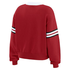 NFL San Francisco 49ers WEAR by Erin Andrews Women's Lace-Up Pullover Sweatshirt