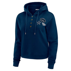 NFL Dallas Cowboys WEAR by Erin Andrews Women's Waffle Hoodie Pullover Top