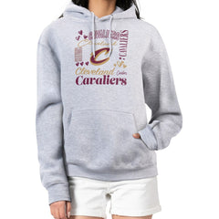 Cleveland Cavaliers G-III 4Her by Carl Banks Women's Team Collage Graphic Fleece Pullover Hoodie sale - Heather Gray for sale